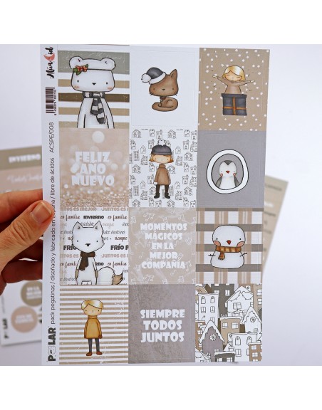 Set of 4 stickers Sheets, A.Cid, Polar
