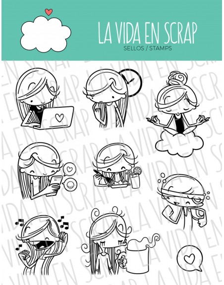 Atareada clear stamps set | La Vida en Scrap