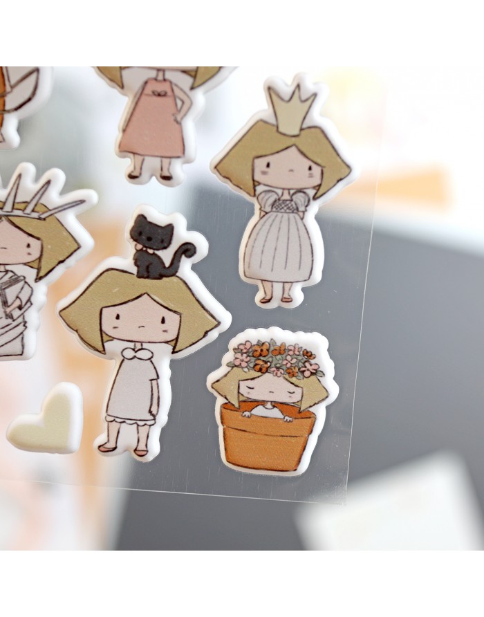 Illustrations puffy stickers, Pelele