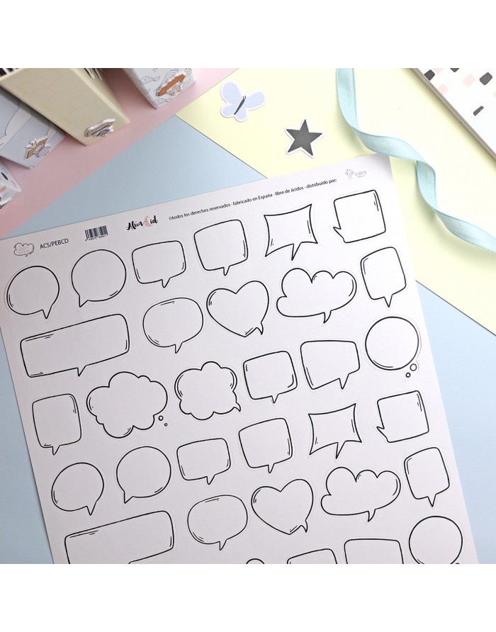 12x12" Bubbles sticker sheet