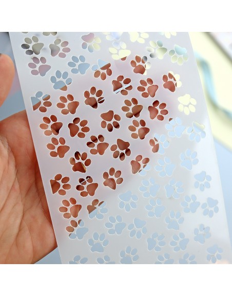 Huellas stencil | Alúa Cid design