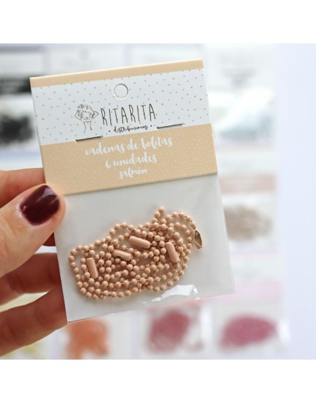 Set of 6 Salmon ball chains