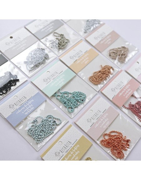 Set of 6 Rose Gold ball chains