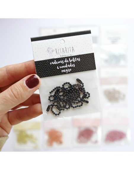 Set of 6 Black ball chains