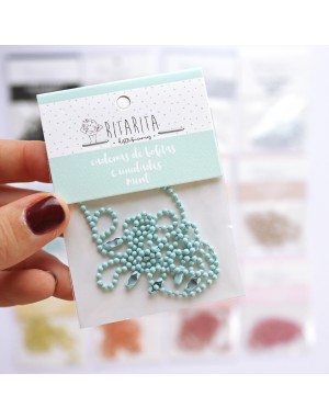 Set of 6 Mint ball chains