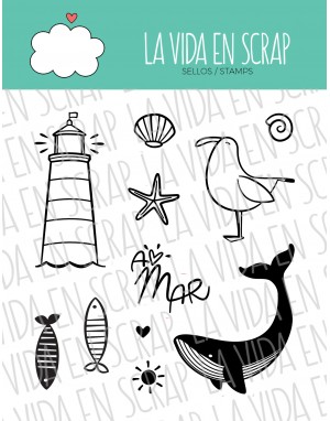 A mar clear stamps set | La Vida en Scrap 2