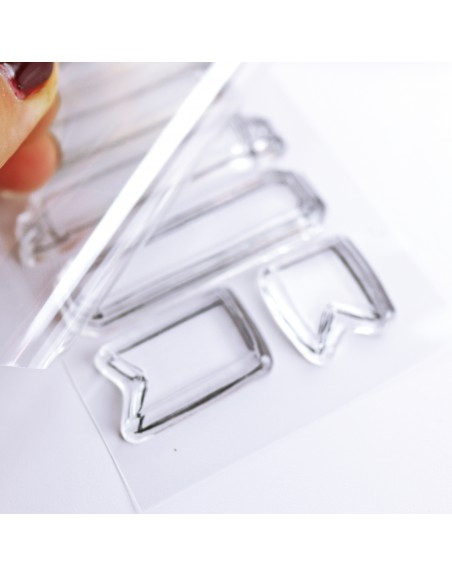 Banderolas clear stamps set | Alúa Cid