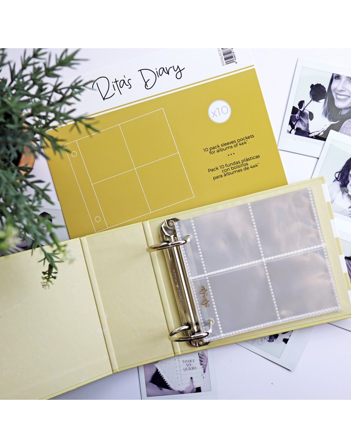 4x4" 4 pockets sleeves for Rita's Diary