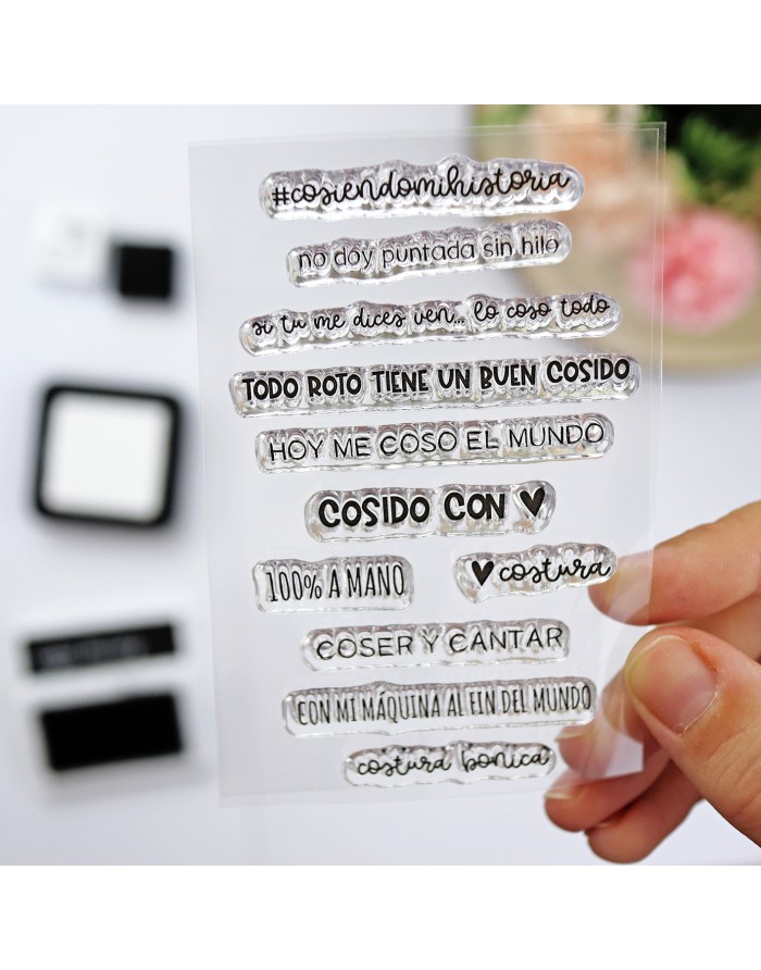 'Palabra de costurera' Clear stamps set | Alúa Cid