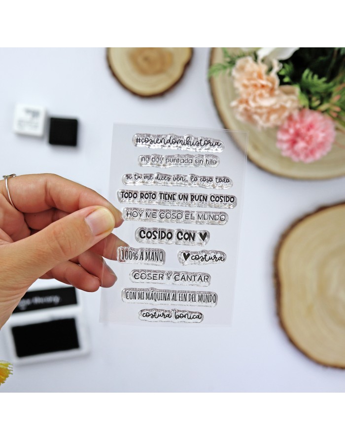 'Palabra de costurera' Clear stamps set | Alúa Cid