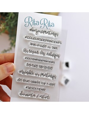 Printemps FRENCH clear stamps set | Alúa Cid