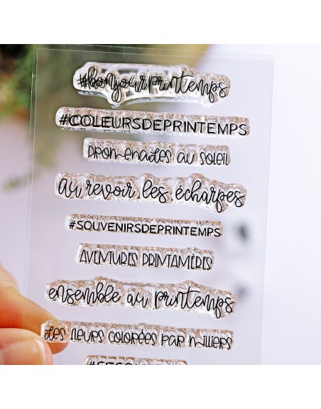 Printemps FRENCH clear stamps set | Alúa Cid