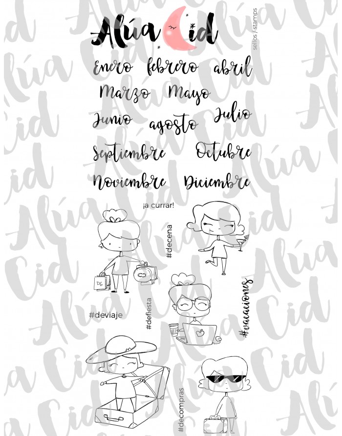Este año clear stamps set | Alúa Cid