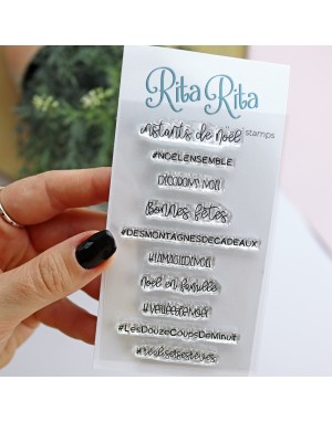 Moments de Noël FRENCH clear stamps set | Alúa Cid