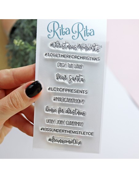 Christmas moments ENGLISH clear stamps set | Alúa Cid