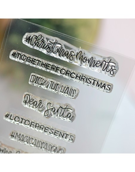 Christmas moments ENGLISH clear stamps set | Alúa Cid