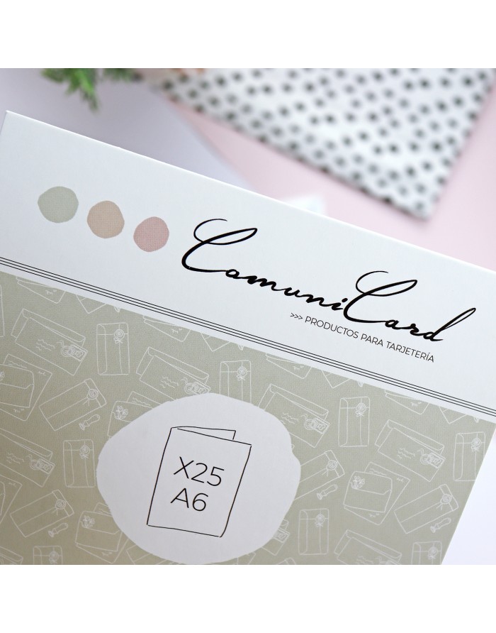 A6 card pad with cleft | ComuniCard A6 card pad with cleft | ComuniCard