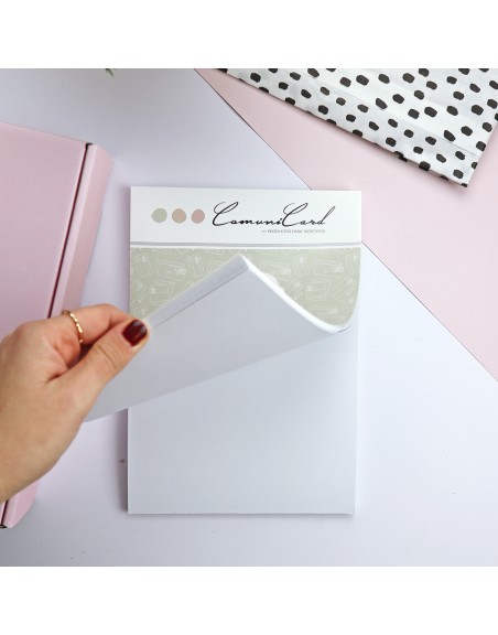 A6 card pad with cleft | ComuniCard
