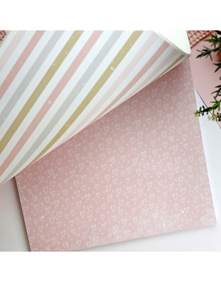 Paper pad 12x12", 'New Love'