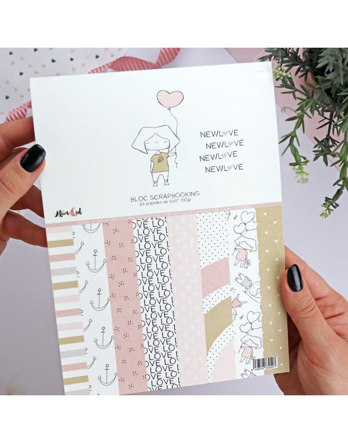 New Love 6x8" paper pad | Alúa Cid design