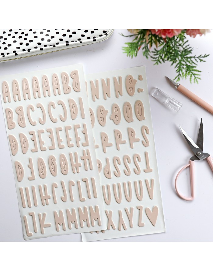 Salmón Chipboard Alphabet Salmón Chipboard Alphabet
