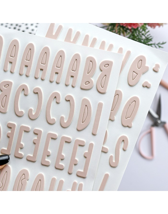 Salmón Chipboard Alphabet Salmón Chipboard Alphabet