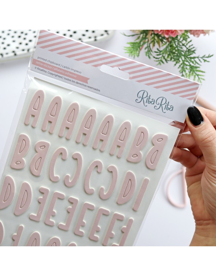 Rosa Bailarina Chipboard Alphabet