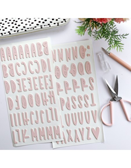 Rosa Bailarina Chipboard Alphabet