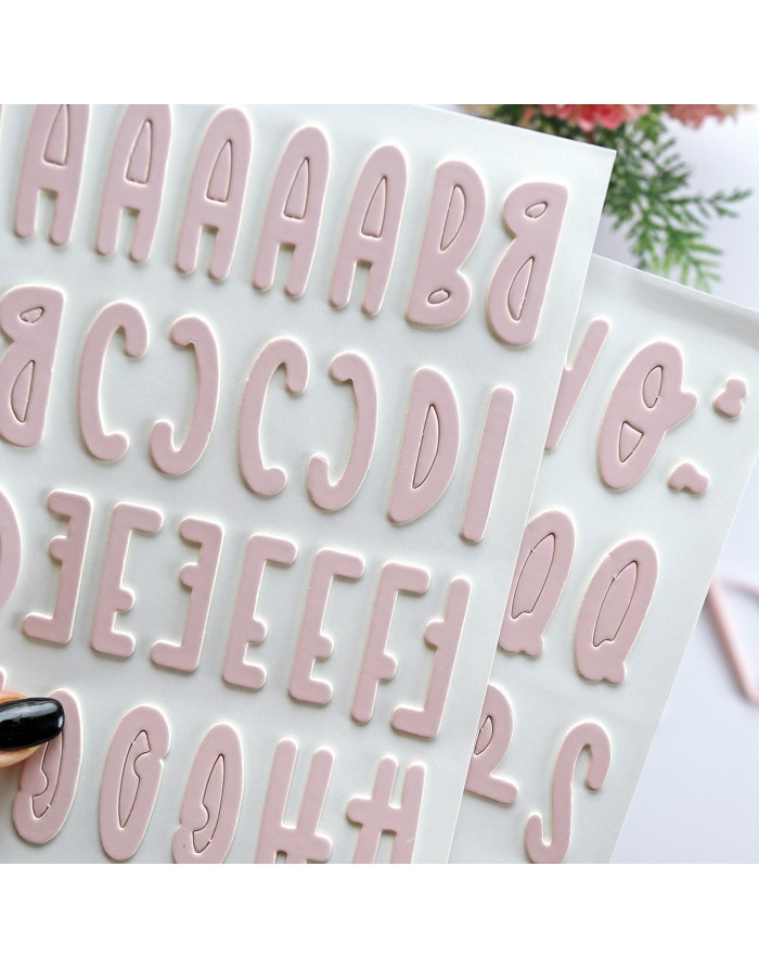 Rosa Bailarina Chipboard Alphabet