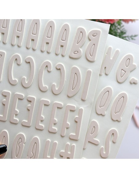 Baby Pink Chipboard Alphabet