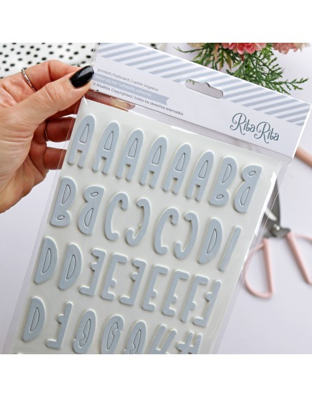 Blue Chipboard Alphabet