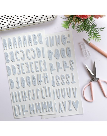 Blue Chipboard Alphabet