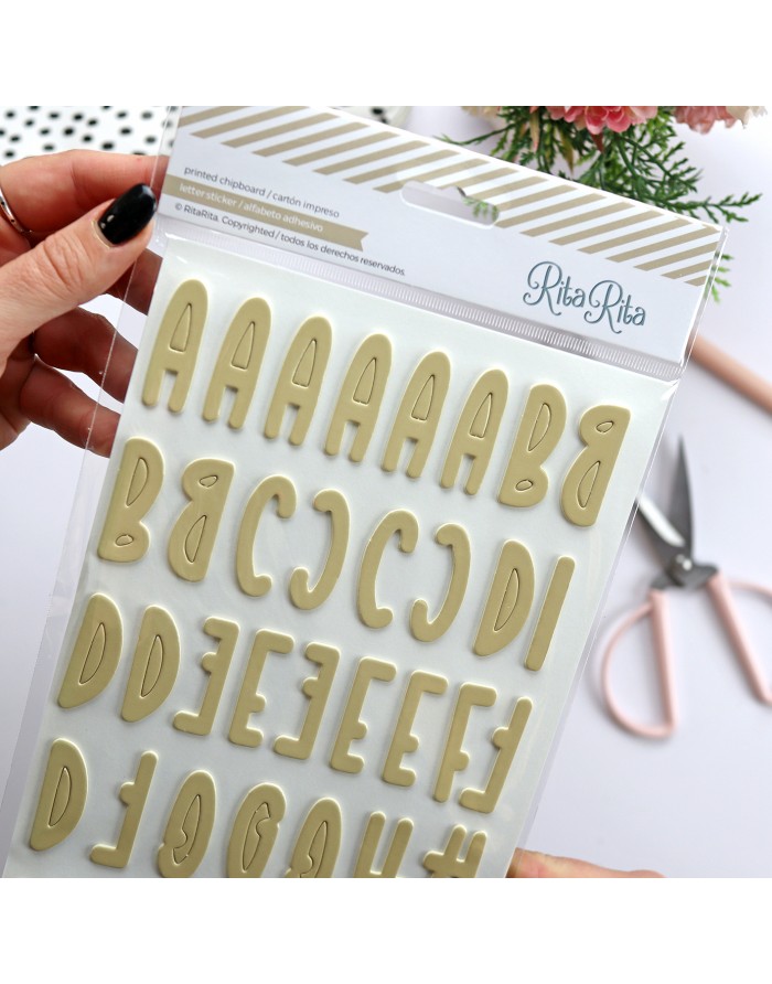 Toffee Chipboard Alphabet