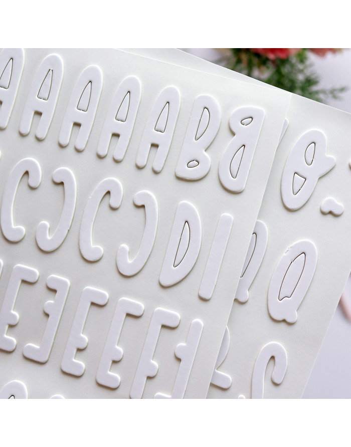 Blanco Chipboard Alphabet