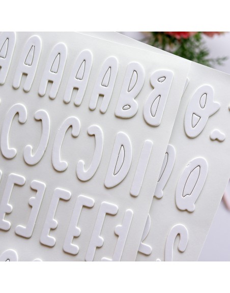 White Chipboard Alphabet