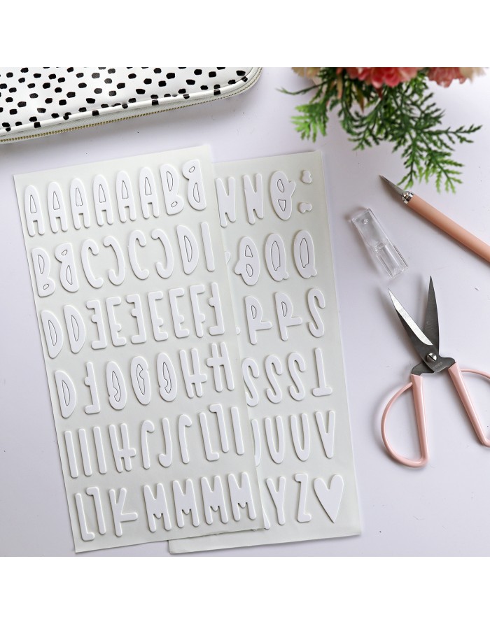 Blanco Chipboard Alphabet