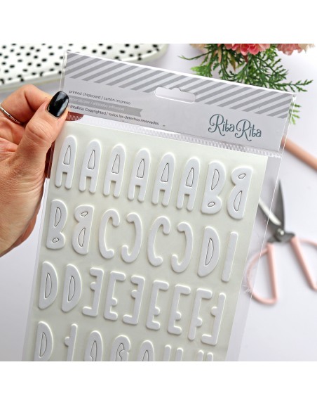 White Chipboard Alphabet