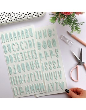 mint chipboard Alphabet 2
