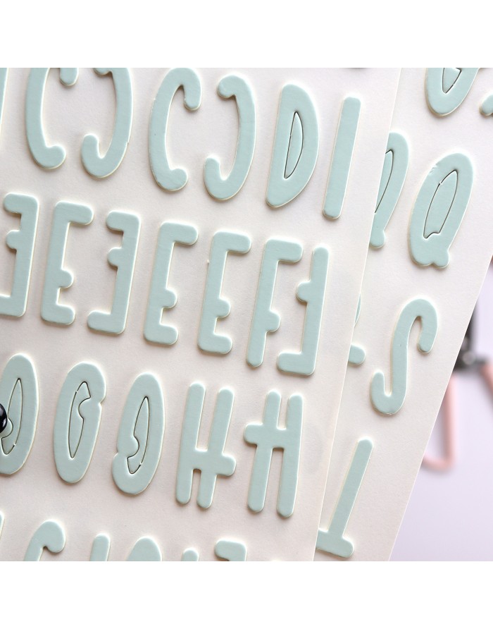 mint chipboard Alphabet mint chipboard Alphabet