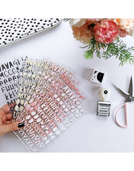 Puffy Stickers black Alphabet