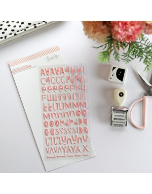 Puffy Stickers Coral Alphabet