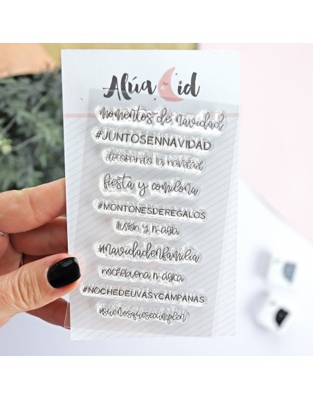 Momentos de Navidad clear stamps set | Alúa Cid