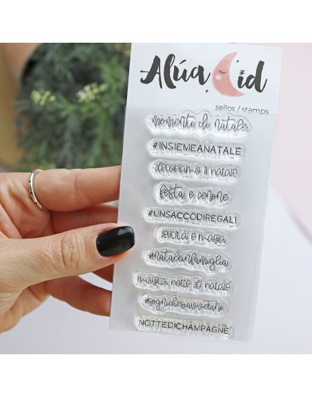 Messaggi di Natale ITALIAN clear stamps set | Alúa Cid