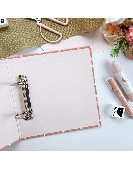 6x8" binder Topos coral | Mazapán collection