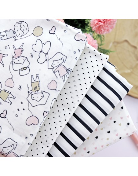 5m Corazones printed fabric | New Love by Alúa Cid