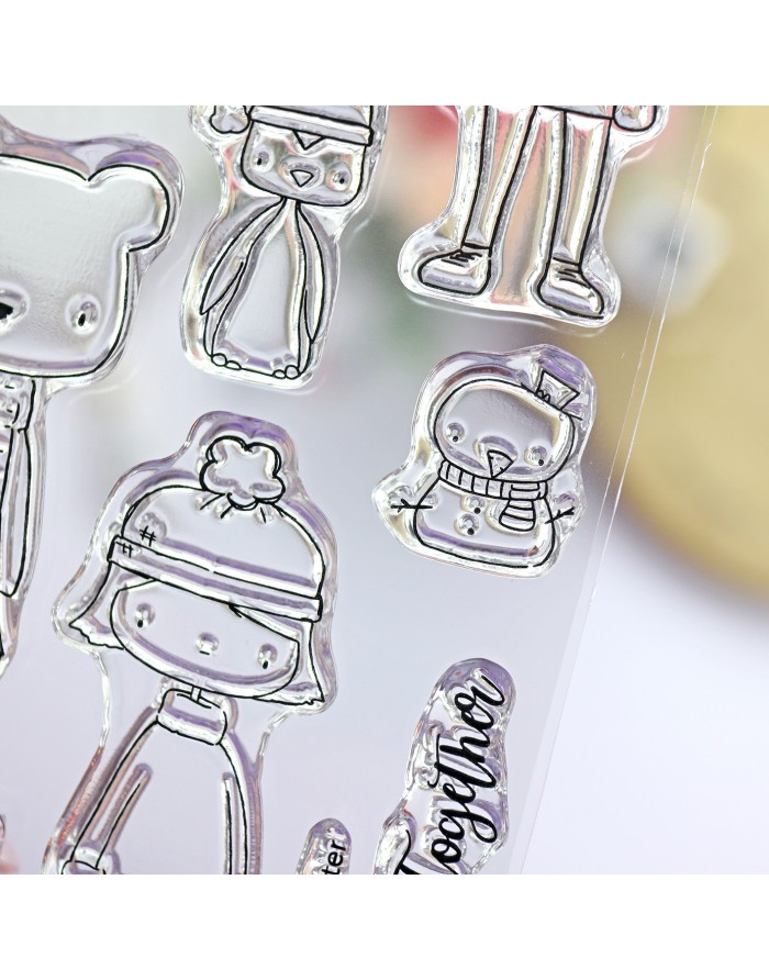 Cozy and warm ENGLISH clear stamps...