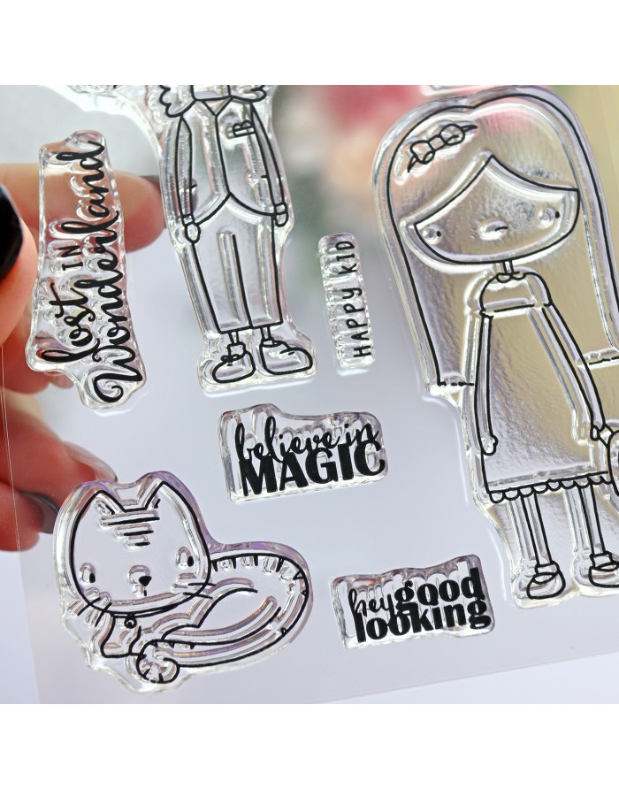 Wonderland ENGLISH clear stamps set |...