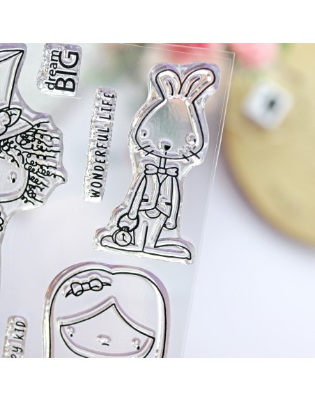 Wonderland ENGLISH clear stamps set | Alúa Cid