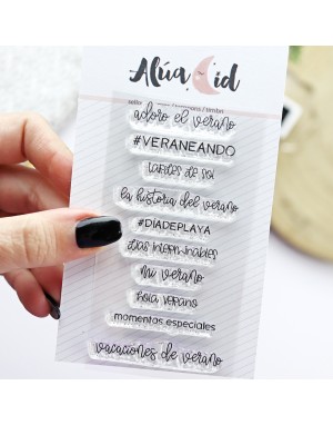 Momentos de verano  clear stamps set | Alúa Cid
