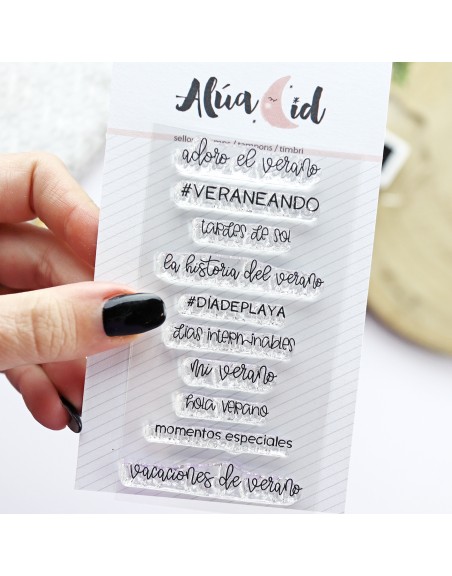 Momentos de verano  clear stamps set | Alúa Cid